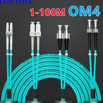 1-100m OM4 optikai patch kábel, Duplex kábel 0,2 m 0,5 m LC SC FC ST optikai ugró 20m30m 2.0 mm 3.0 mm-es, DX LC-LC FTTH ELINK