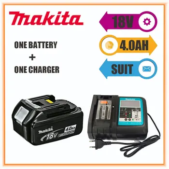100% Eredeti Makita 18V 4.0 Ah Akkumulátor elektromos Szerszám Akkumulátor, LED-es Li-ion-Csere LXT BL1860B BL1860 BL1850