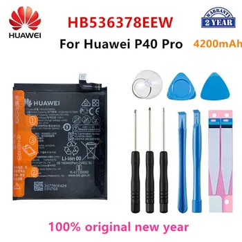 100% Orginal Huawei HB536378EEW 4200mAh Telefon Akkumulátor, HUAWEI P40 Pro P40Pro Csere Akkumulátor+Eszközök