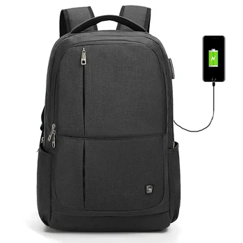 17 Hüvelykes Laptop Hátizsák, USB Töltő Férfi Hátizsák Nagy Kapacitású Üzleti Daypack Bookbag A Nők Tini Utazás