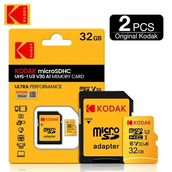 2db 100% Eredeti KODAK Ultra Memóriakártya 32-128 GB SDHC High Speed Micro SDCard Osztály 10 UHS-én a Flash-Microsd TF 32GB 64GB 128GB
