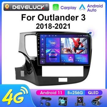 2din Android 11 Mitsubishi Outlander 3 III. GF0W GG0W 2018 - 2021 autórádió Multimidia Video Player GPS Navigációs Sztereó 4G