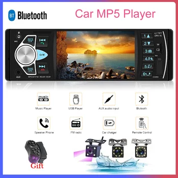 4022D Autó Rádió 1 Din 4.1 Hüvelyk Audio Sztereó Bluetooth FM Vevő az USB Támogatást, tolatókamera, valamint a Kormánykerék Vezérlő