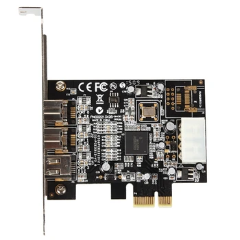 A PCI Express 3 Port Video Capture Kártya Firewire 1394B & 1394A Pcie 1.1 X1 Kártya TI XIO2213B Lapkakészlet