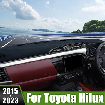 A Toyota Hilux 2015 2016 2017 2018 2019 2020 2021 2022 2023 Autó Műszerfal Hangszer Fedelét, Anti-UV Párna Nap Árnyékban Szőnyeg, Szőnyegek