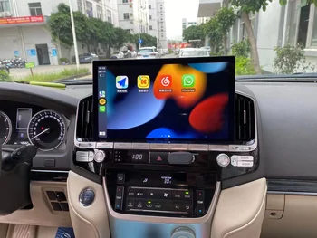 A Toyota Land Cruiser LC200 2016-2021 Android Autó Sztereó Rádió Tesla Multimédia Lejátszó Autó GPS Navigációs fejegység Képernyő