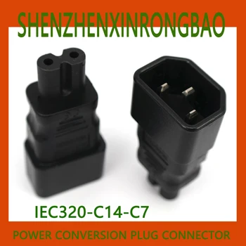 AC Csatlakozó 1db IEC 320 3-Pin-C14 Férfi-C7 Női Erő Átalakító Adapter Vízforraló tápkábel Csatlakozó Aljzat 2.5 EGY 250V~/10A 125V