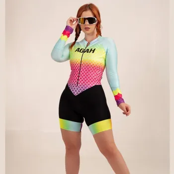 Agah Macaquinh Kerékpár Triatlon Skinsuit Kezeslábas Női Kerékpár, Ruha Body Kit kerékpár-Ruha Trisuit Kerékpár Sportwear