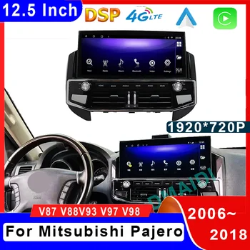 Android 10 autórádió Carplay Mitsubishi Pajero 2006-2018 V87 V88 V93 V97 V98 GPS Navigációs Multimédia Lejátszó érintőképernyő
