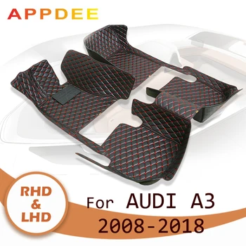 APPDEE Autó szőnyeg AUDI A3 Puha felső hood 2008 2009 2010 2012 2013 2014 2015 2016 2017 2018 Egyéni láb Párna autó