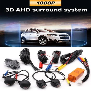 Autó 1080P AHD 360 Kamera Panorámás Surround View Jobb+Bal+Bejárati+tolatókamera Rendszer Android Auto Rádió éjjellátó