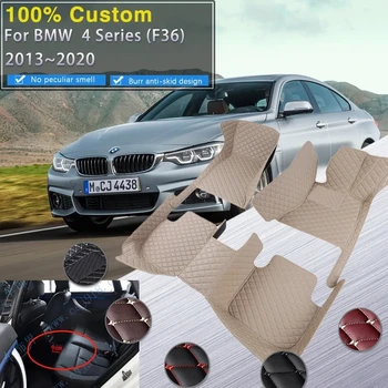 Autó Szőnyeg A BMW 4-es Sorozat F36 2013~2020 Mat Luxus Bőr Szőnyeg Tartós Szőnyegek Védő Pad 420i 428i Autó Tartozékok