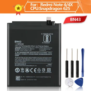 BN43 Telefon Akkumulátor Xiao mi Redmi Note4X Hongmi Megjegyzés 4X Normál Változat Redrice 4000mAh Akkumulátor + Eszköz
