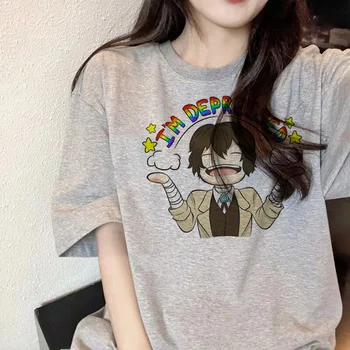 Bungou Kóbor Kutyák tshirt nők manga, anime Y2K pólók női anime divatáru