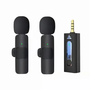 Csiptetős Mikrofon, 3.5-lyuk Élő Streaming Vezeték nélküli Mikrofon Automatikus zajcsökkentéssel Rövid Videó Felvétel Mikrofon
