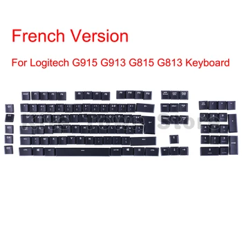 Egy teljes szett francia Változat G915 110pcs Kulcs Kupakok Logitech G813 G913 G815 G915 RGB TKL Vezeték nélküli Billentyűzet Fekete / Fehér