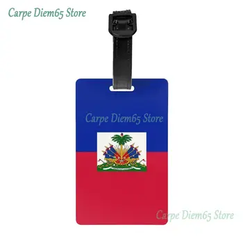 Egyéni Zászló Haiti Bőröndcímke Adatvédelmi Poggyász Kategória Utazótáska Bőrönd Címke