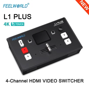 FEELWORLD L1 PLUS Multi-kamera Videó Mixer Váltó érintőképernyő USB2.0 Real-time Rögzítés, PTZ Vezérlés USB3.0 Gyors Streaming