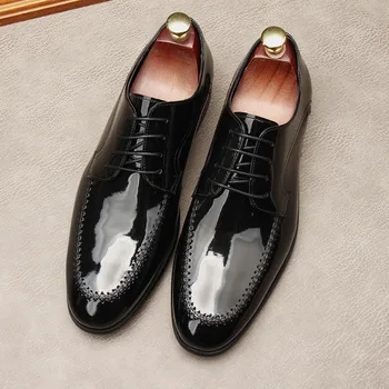 Hivatalos Cipő Férfi Cipő Valódi Bőrből készült Ruha, Férfi Cipő Fekete Bor Vörös Esküvői Üzleti Csipke Férfi oxford Designer Cipő