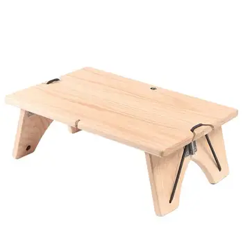 Hordozható Kerti Asztal Összecsukható Asztal Kemping Könnyű Tölgyfa Asztal Fa Piknik Asztal Önálló vezetés Utazási GRILL Kerti