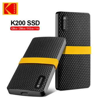 KODAK X200 Külső SSD Merevlemez HD Externo 1 tb-os USB3.1 C-TÍPUSÚ Hordozható Mini SSD-256G 512G a Laptopok Okostelefon PS4 PC MAC TV
