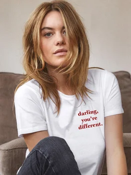 Levél Nyomtatott Vintage T-shirt a Nők 2023 Nyári Kerek Nyakú, Rövid Ujjú Elegáns Egyszerű T-shirt Femme Divat Alkalmi póló
