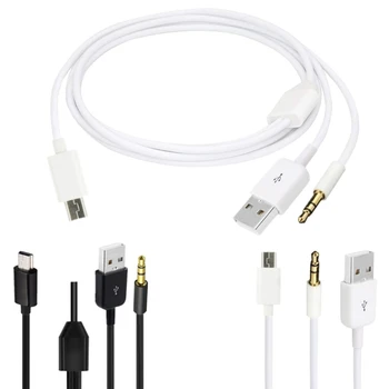 M2EC USB Kábel Mini USB Kábel, 3,5 mm-es Dugók Kábel Sztereó Kábel, MP3-MP4-100cm Sztereó USB-Hangszóró Kábel Csere