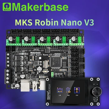 Makerbase MKS Robin Nano V3 Sas 32Bit 168Mhz F407 Ellenőrző Testület 3D-s Nyomtató alkatrészek TFT kijelző USB nyomtatás