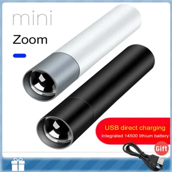 Mini Újratölthető Led-es Zseblámpa Vízálló Alumínium Zseblámpa Töltés USB-kábel Szuper Fényes Lámpa Zseblámpa, a DALT EMBER Halászat