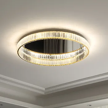 Modern Luxus Crystal Belső Lámpa, Nappali, Hálószoba, LED Mennyezeti Csillár Konyha Sziget Étkező Arany Lámpatest