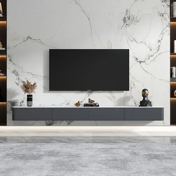 Nappali Tv-Állvány Luxus Tároló Szekrény Fa Középső Konzol Asztal Úszó Tv-Állvány Sofaset Mueble Szalon Modern Bútorok
