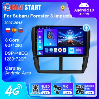NAVISTART Android 10 Autó Rádió Subaru Forester Impreza 2008 2009 2010 2011 2012-es DSP processzor a GPS Navigációs Multimédia 4G WIFI Player