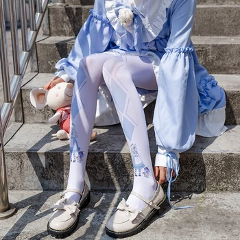 Nyomtatott Harisnya Lolita Japán Rajzfilm Aranyos Húgom Bársony Tiszta Vágy, Fehér Harisnya Jk Szexi Lányok Anime Női Leggings