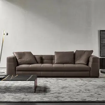 Olasz Modern Szekcionált nappaliban kanapé szett, bőr sarok iroda eladó
