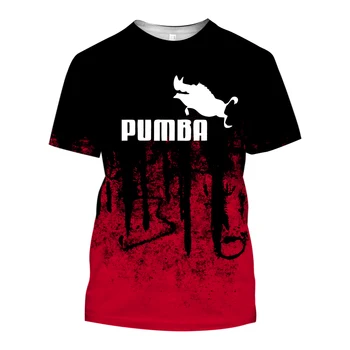 PUMBA Mens T-shirt férfi márka 3D nyomtatás póló Nyári Napi Alkalmi Sport Póló, Férfi Tornaterem Gyors Száraz Futás, Fitness Tetejét