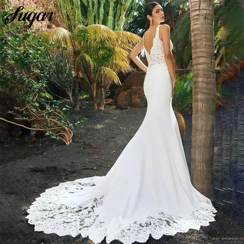 Sellő Esküvői Ruha Dubai 2023 Csipke Appliqués Menyasszonyi Ruha Egyedi Esküvői Ruha vestidos de noiva Plus size suknia ślubna