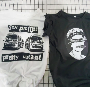 Sex Pistols Póló Női Rövid Ujjú Nyári Divat Tshirt Alkalmi Fehér Póló Divat Póló O-Nyakú Felsők
