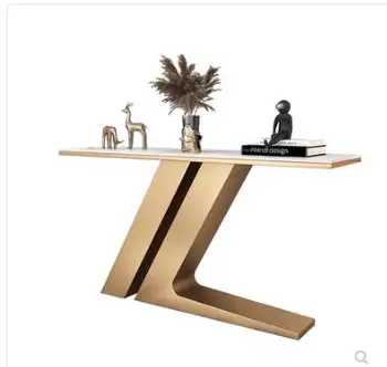 Szél teraszon asztal modern, egyszerű, rendkívül keskeny asztal előszobában a falhoz olasz minimalista dekoratív kabinet rock panel por