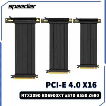 Ultra PCIe 4.0 X16 Kelő Kábel [RTX3090 RX6900XT x570 B550 Z690] Nagy Sebességű Függőleges Mount Játék PCI Express Gen4 Tartóval