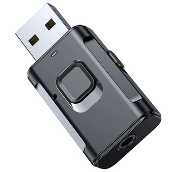 USB-Bluetooth-5.0 Audio Adó-Vevő USB-Bluetooth Audio Adapter Autós Bluetooth Vevő Támogatása Hívás