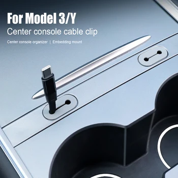USB Töltő Kábel Szervező ABS Winder USB Hub Kábel Szervező Jogosult középkonzol Accessor A Tesla Model 3-Y 2022-2017