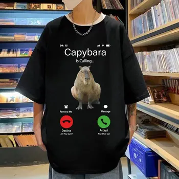 Vicces Vízidisznó Hívja a T-shirt Szerelmeseinek Legnagyobb Ajándék Rágcsáló Cavy Nyomtatás póló Nyári Divat Alkalmi Túlméretezett póló Unisex