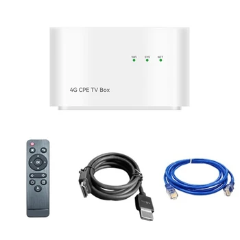 Wifi Router 4G CPE TV BOX 4G Vezeték nélküli Router, Set-Top-Box 2 In1 1GB+8GB Android 10.0 A SIM-Kártya Nyílásba (EU-Csatlakozó)