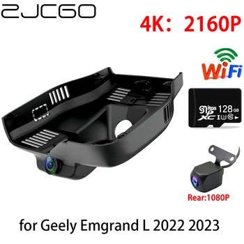 ZJCGO 4K Autó DVR Kamera Wifi Első Hátsó Kamera 2 Lencse 24 órás Monitor parkolás a Geely Emgrand L 2022 2023