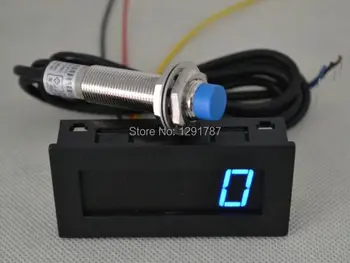 Új Kék LED-Fordulatszámmérő RPM Sebesség Mérő + Proximity Kapcsoló, Érzékelő NPN 3 Vezetékes