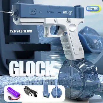 Új Vízipisztoly Elektromos Glock Pisztoly Lövés Játék Teljes Automatikus Nyári Víz Tengerparti Játék, A Gyerekek, A Gyerekek, Fiúk, Lányok, Felnőttek